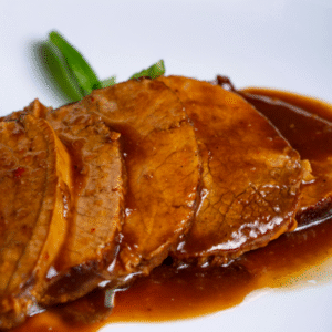 7. Schouderfilet rollade in jus